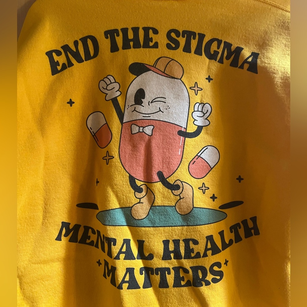 Oversized Mental Health Matters graphic crewneck sweatshirt
